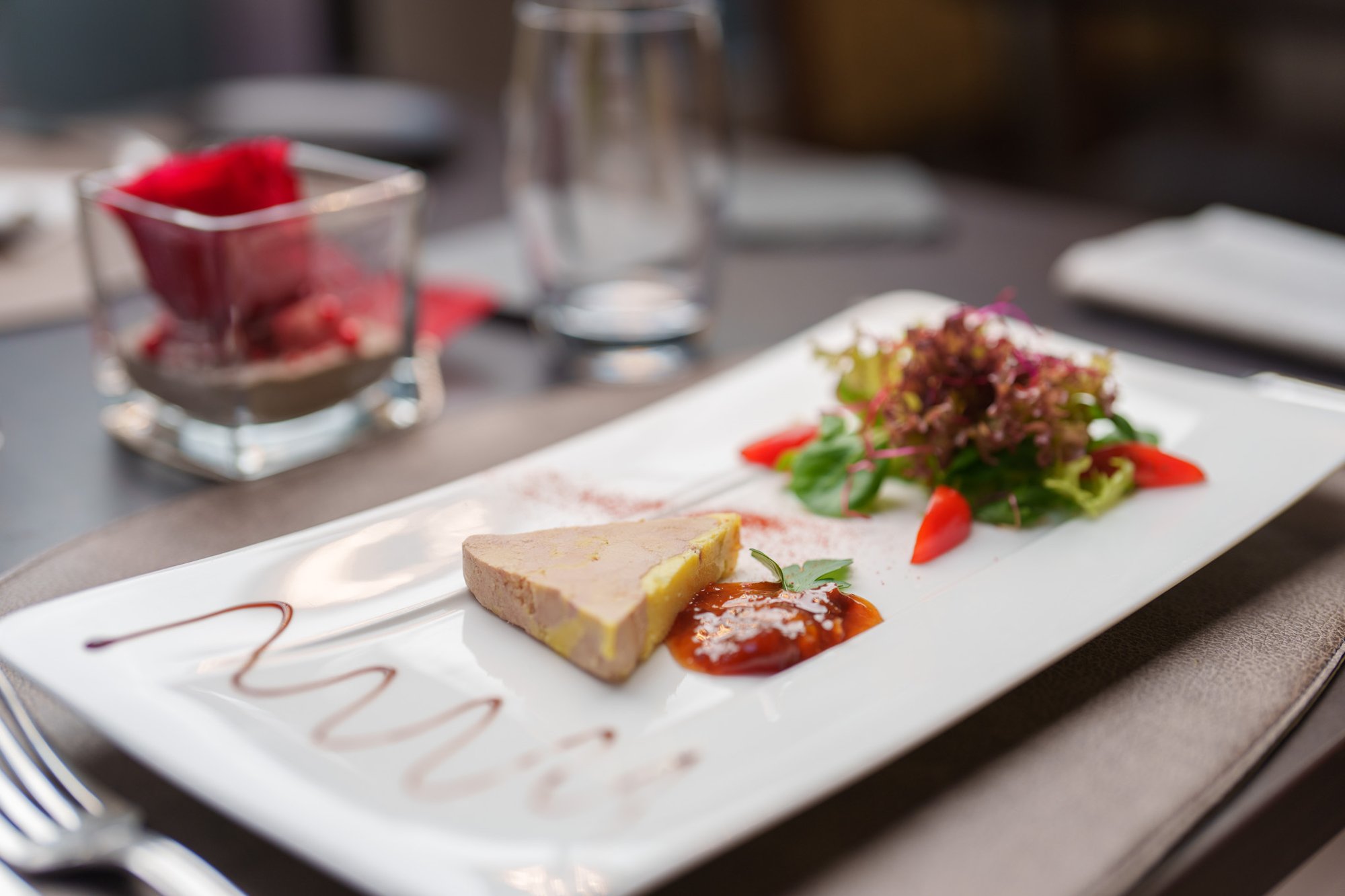 Pyramide de foie gras maison servie au Ritter’Hoft